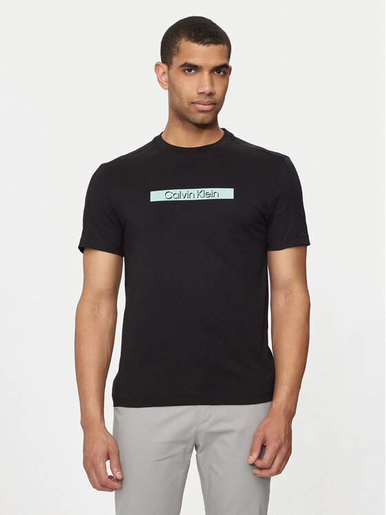 Férfi Póló Calvin Klein, Méret: L, Fekete, Shadow Logo K10K113110