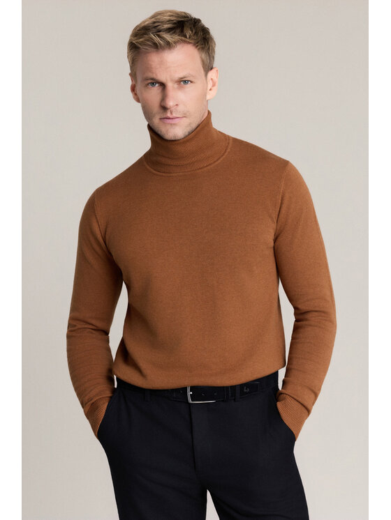 Lancerto Lancerto Sweter Jesse SW073226000049 Brązowy Regular Fit