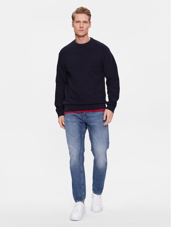 HUGO Hugo Sweater Sonderson 50500007 Sötétkék Regular Fit