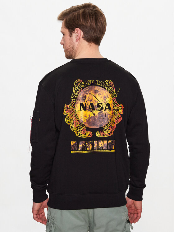 Alpha Industries Alpha Industries Bluza Nasa Davinc 136303 Czarny Regular Fit