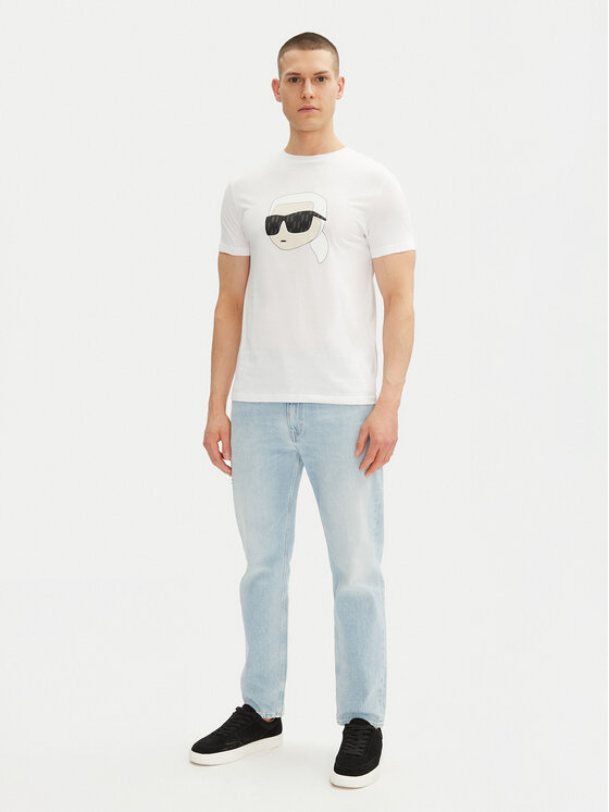 KARL LAGERFELD KARL LAGERFELD Tricou 755073 552251 Alb Regular Fit
