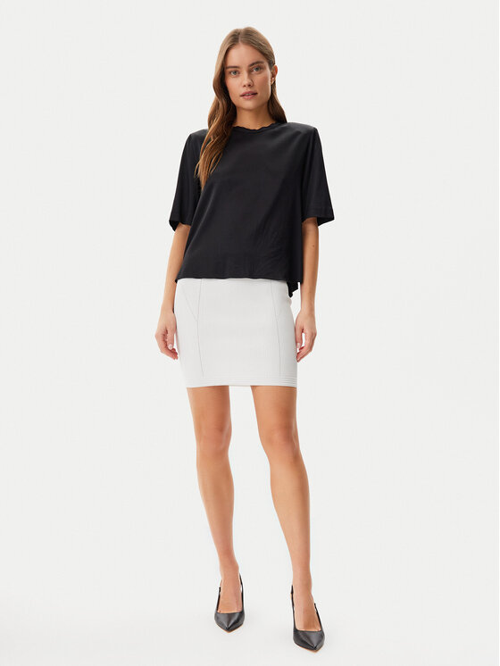 Guess Guess Fustă tip creion W5GD88Z3L10 Écru Slim Fit