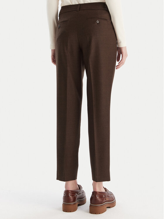 Weekend Max Mara Weekend Max Mara Pantaloni di tessuto Caldaia 2525136152 Marrone Regular Fit