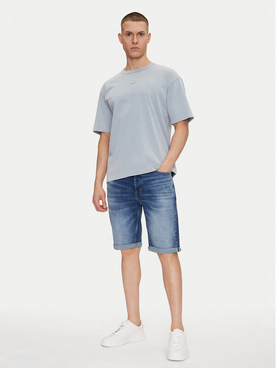HUGO HUGO Szorty jeansowe 50537719 Niebieski Slim Fit