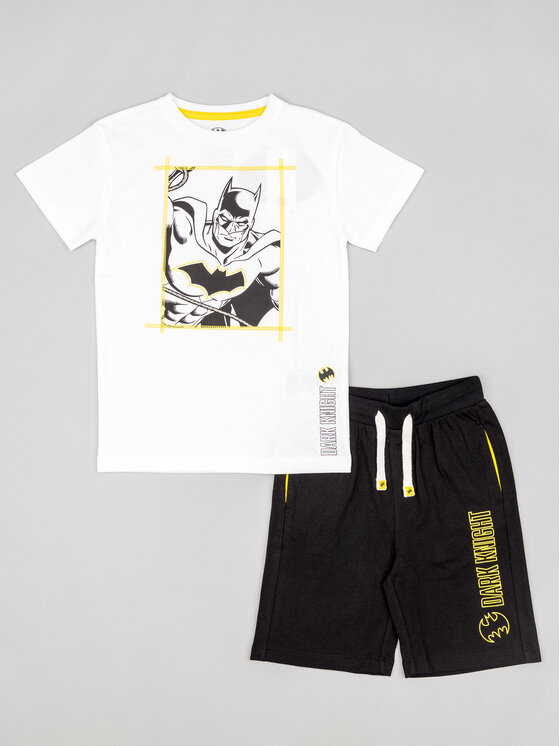Zippy Zippy T-krekla un šortu komplekts Batman ZKBAP0602 23001 Balts Regular Fit