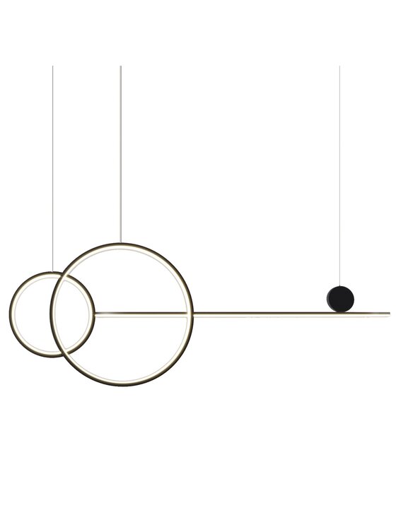 MIAhome MIAhome Lampa wisząca NEW AGE LED czarna 120 cm Czarny