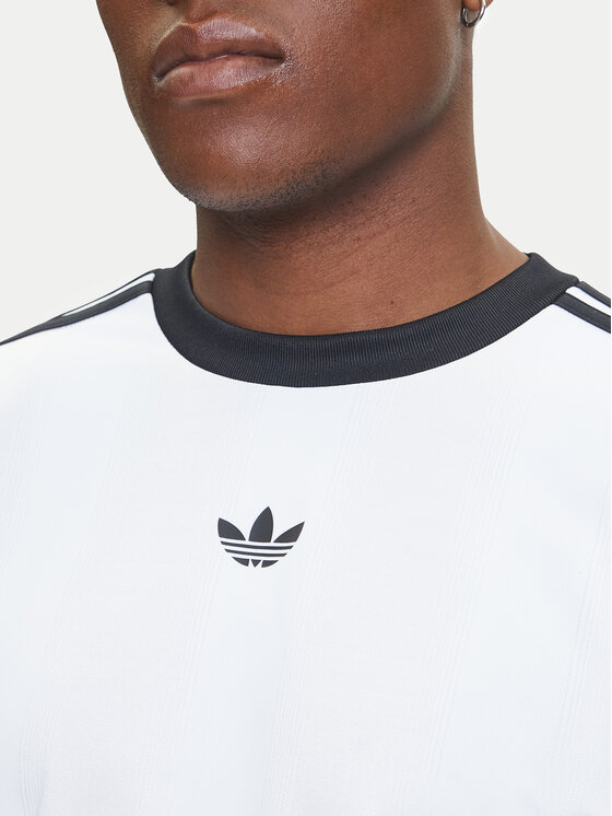 adidas adidas Тишърт adicolor Jacquard JW5877 Бял Loose Fit