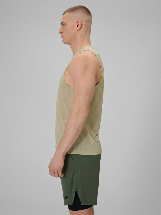 4F 4F Koszulka techniczna ATHLETIC Beżowy Regular Fit