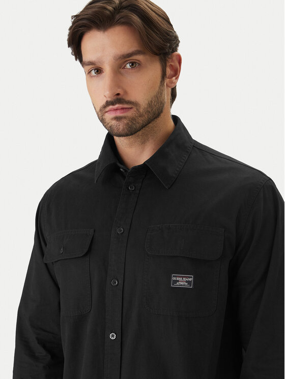 Guess Jeans Guess Jeans Camicia M6RH60 WJ921 Nero Boxy Fit