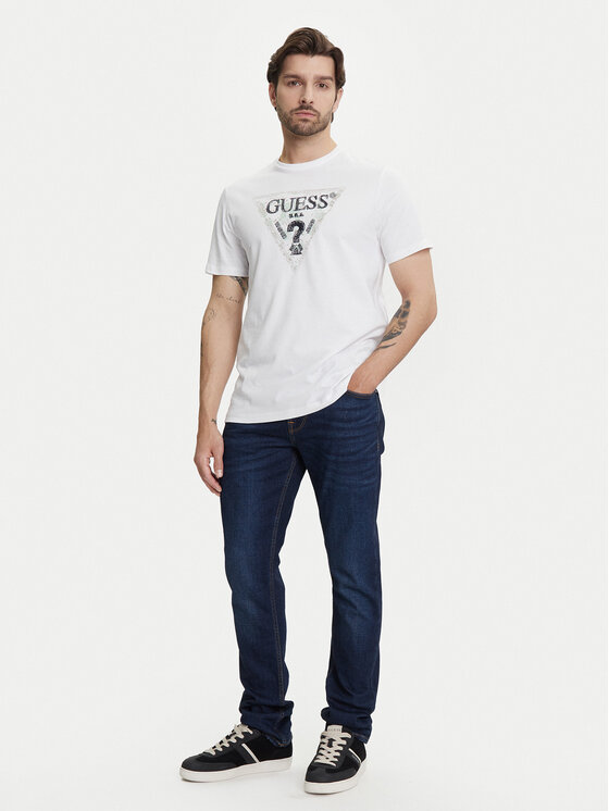 Guess Guess T-Shirt M5YI15 I3Z14 Biały Regular Fit