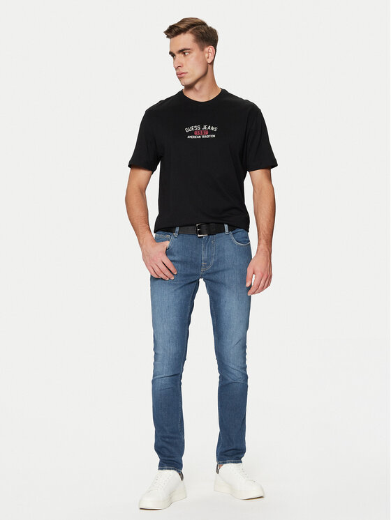 Guess Guess Jeansy M5RAN1 D5KS1 Niebieski Skinny Fit