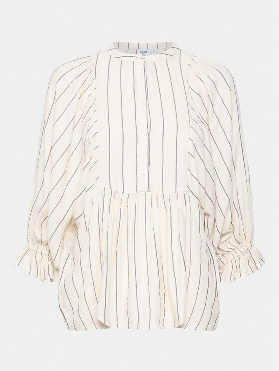 Saint Tropez Saint Tropez Сорочка 30512803 Білий Loose Fit