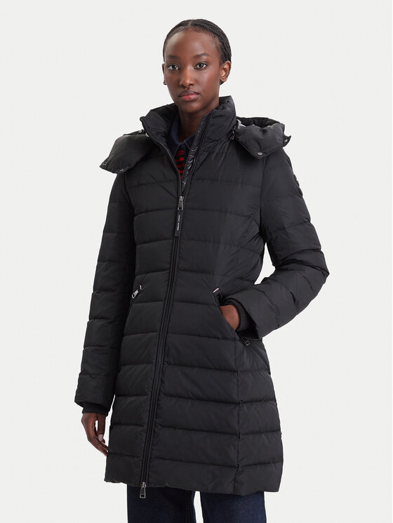 Tommy Hilfiger Tommy Hilfiger Μπουφάν πουπουλένιο WW0WW51111 Μαύρο Regular Fit