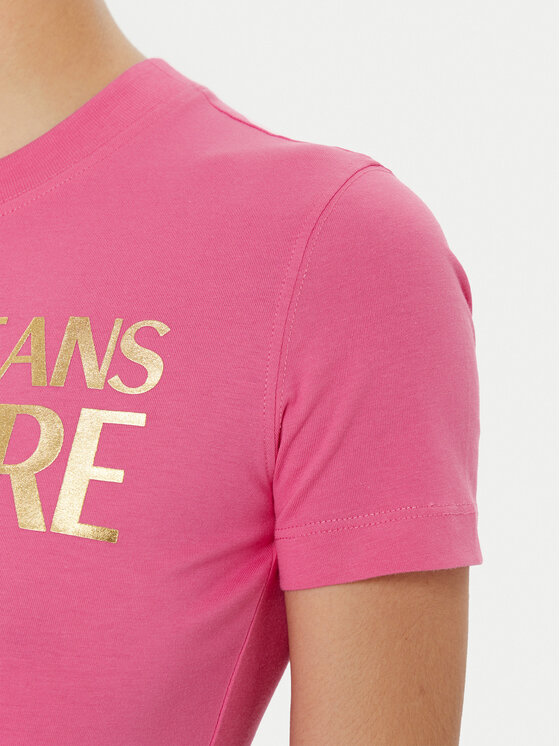 Versace Jeans Couture Versace Jeans Couture T-shirt 78HAHT01 Ružičasta Regular Fit