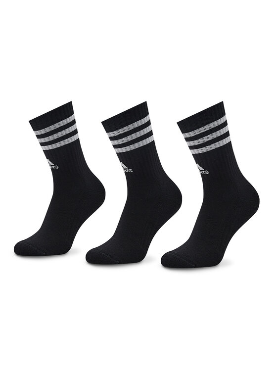adidas adidas Dlouhé ponožky 3-Stripes Cushioned Crew Socks 3 Pairs IC1321 Černá