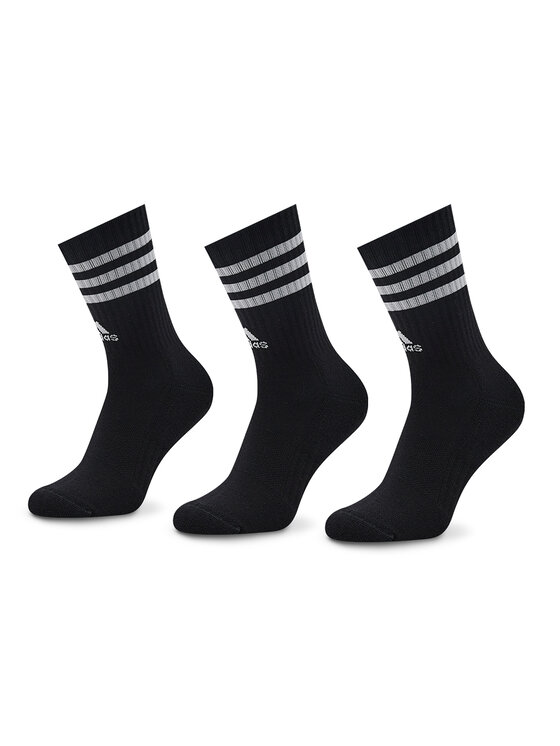 Șosete Înalte Unisex adidas 3-Stripes Cushioned Crew Socks 3 Pairs IC1321 Negru