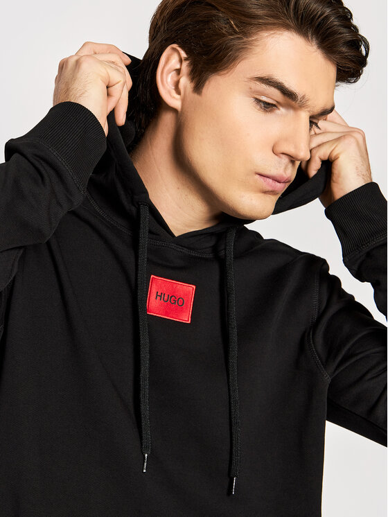HUGO Hugo Bluza Daratschl 50458700 Czarny Regular Fit