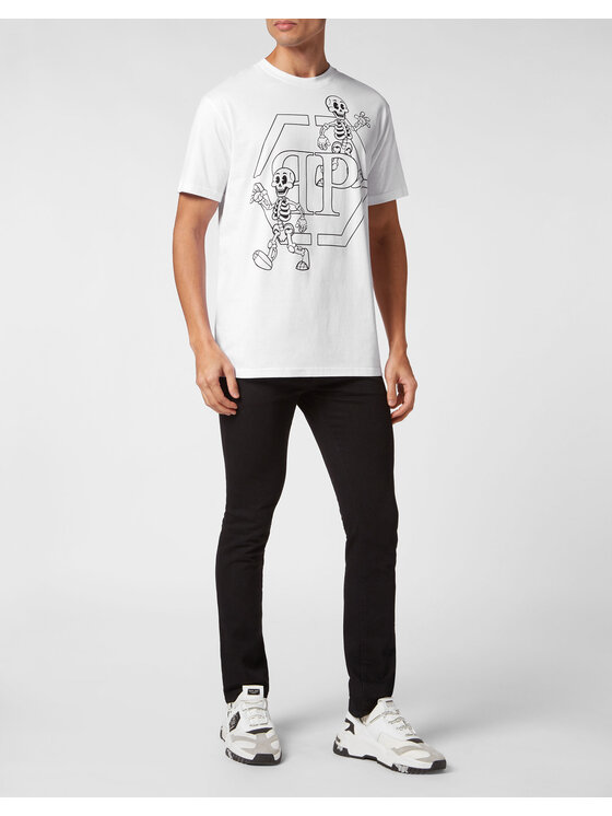 PHILIPP PLEIN PHILIPP PLEIN T-Shirt 9857 Biały Regular Fit