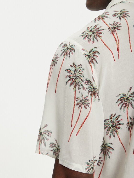 Tommy Hilfiger Tommy Hilfiger Särk Bowling Shirt Print UM0UM03227 Beež Regular Fit