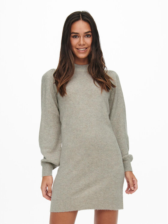 JDY Úpletové šaty 15238237 Sivá Loose Fit