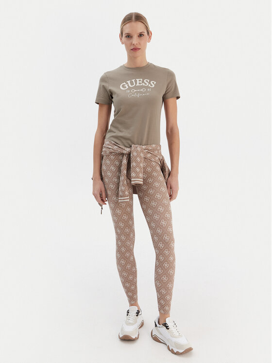 Guess Guess Tricou V6RI02 J1314 Bej Regular Fit