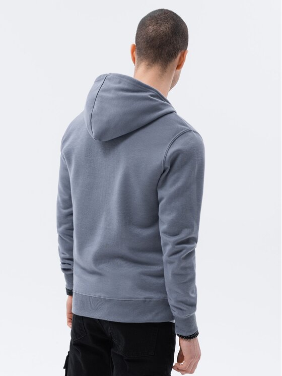 Ombre Ombre Mikina B977 Modrá Regular Fit
