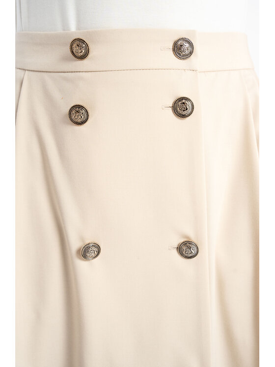 CLICK CLICK Φούστα midi 50-744 Μπεζ Flare Fit