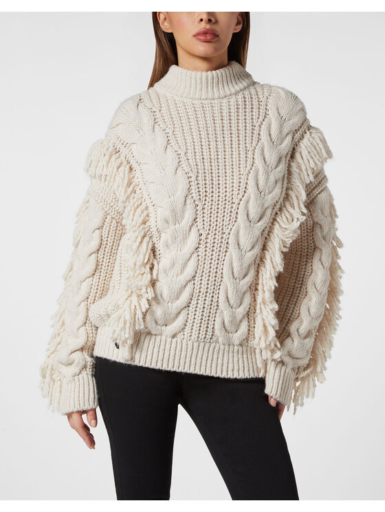 PHILIPP PLEIN PHILIPP PLEIN Top 19169 Biały Feminine Fit