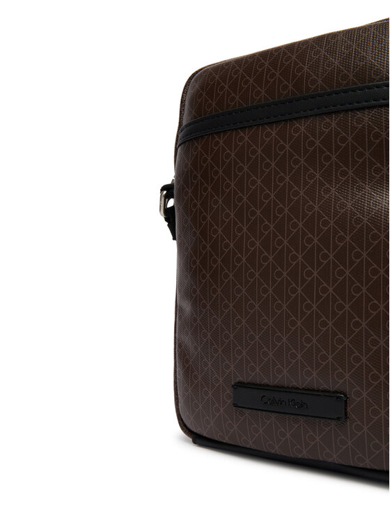 Calvin Klein Calvin Klein Umhängetasche Emblem Aop Coated Slim Reporter LV04D3334G Braun