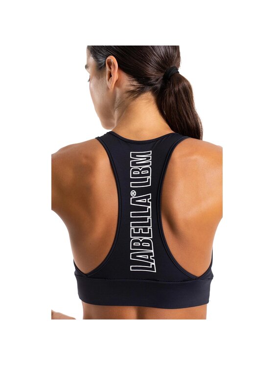 LaBellaMafia LaBellaMafia Biustonosz sportowy TOP HIGHLIGHT 2 BLACK Czarny