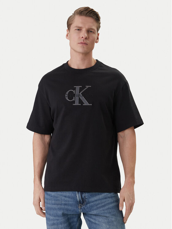 Calvin Klein Jeans Tricou LV04RF819G Negru Regular Fit