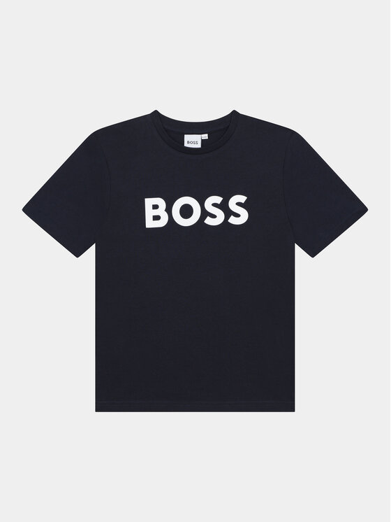 BOSS Boss Тишърт J25P24 M Тъмносин Regular Fit