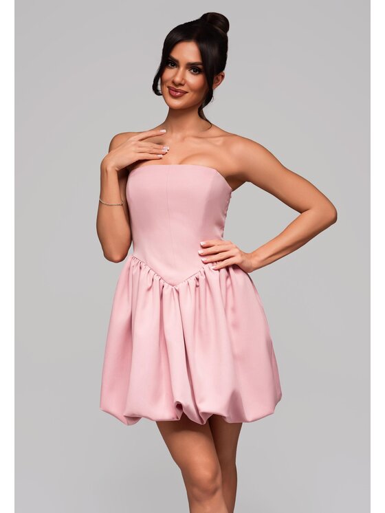 Ombre Ombre Sukienka koktajlowa LA-OM-DLR126 Różowy Regular Fit