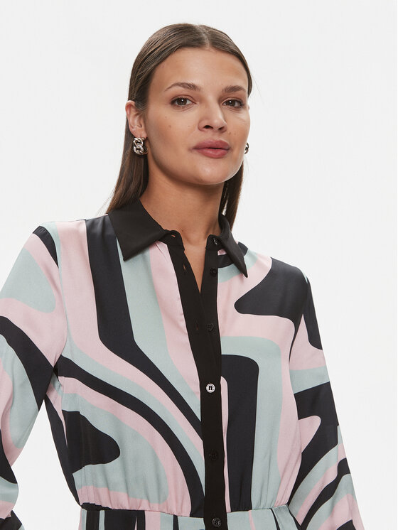 Silvian Heach Silvian Heach Rochie tip cămașă Mini GPP24333VE Colorat Regular Fit