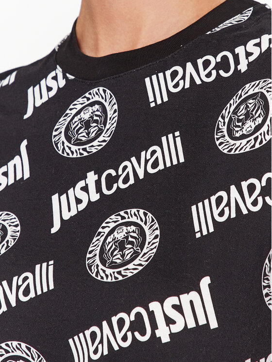 Just Cavalli Just Cavalli T-shirt 75PAH610 Crna Regular Fit