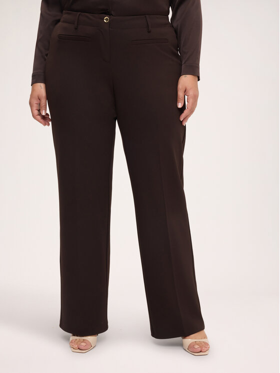 Fiorella Rubino Fiorella Rubino Spodnie materiałowe P052L002438N022 Brązowy Regular Fit
