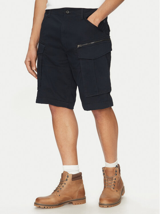 G-Star Raw Bavlnené šortky Rovic Zip D08566-5126 990 Čierna Relaxed Fit