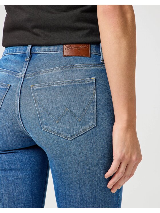 Wrangler Wrangler Jeansy SKINNY Niebieski Skinny Fit