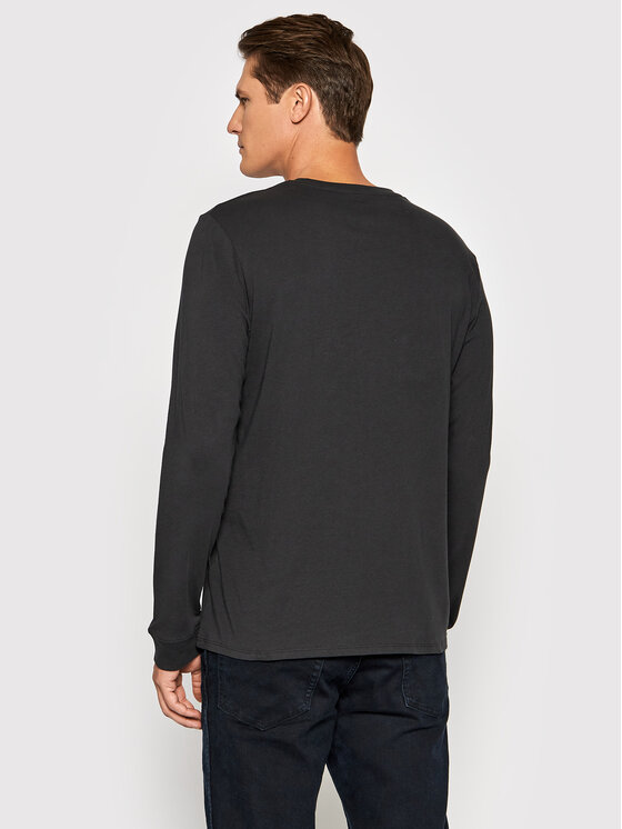 Wrangler Wrangler Longsleeve Ls Americana Tee W7J5D3XV6 112141550 Nero Regular Fit