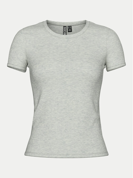 Pieces T-shirt May 17154483 Grigio Slim Fit, taglia : XS