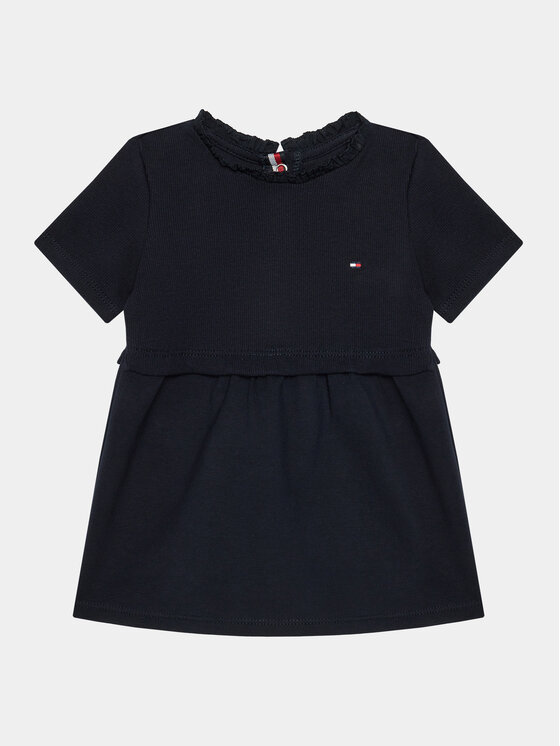 Tommy Hilfiger Každodenné šaty KN0KN01757 Tmavomodrá Regular Fit