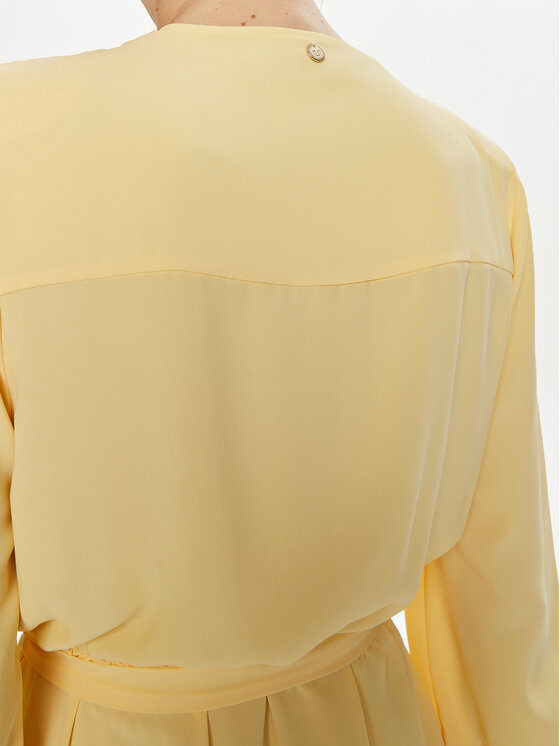 Rinascimento Rinascimento Kokteiļkleita CFC0117654003 Dzeltens Regular Fit