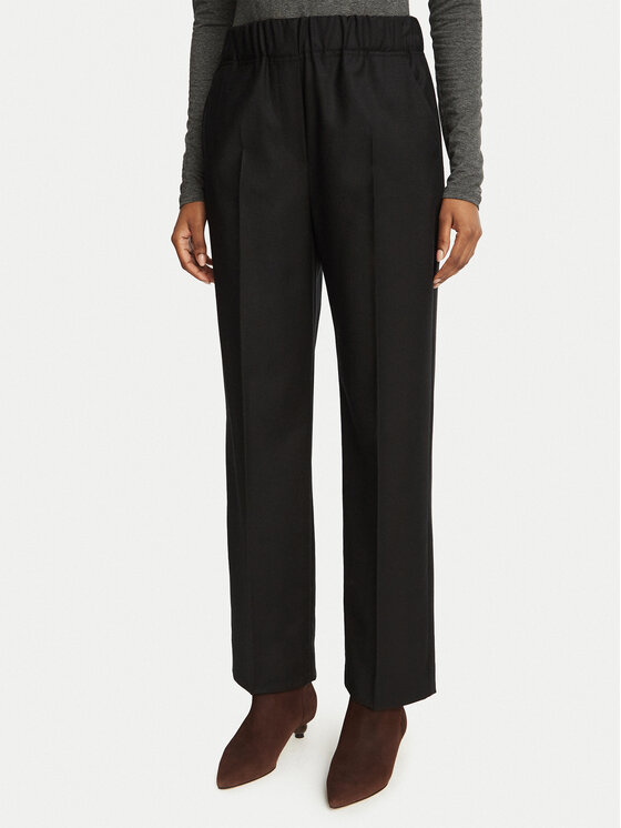 Weekend Max Mara Weekend Max Mara Штани з тканини Hateley 2625136042 Чорний Regular Fit