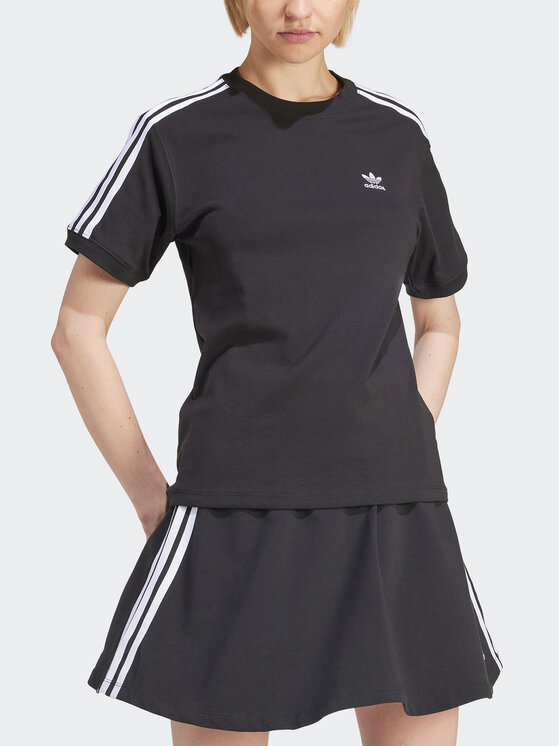 adidas adidas Tričko 3-Stripes IU2420 Čierna Regular Fit