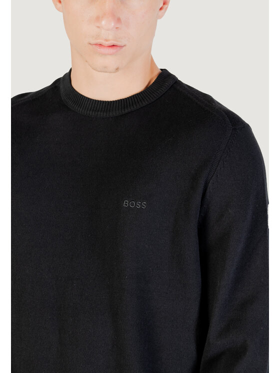 BOSS BOSS Sweter Asac_C 10257116 01 Czarny Casual Fit