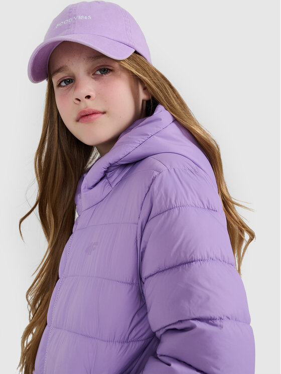 4F 4F Kurtka puchowa OUTERWEAR Fioletowy Regular Fit