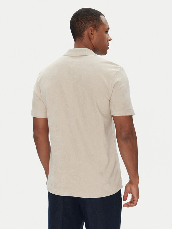 BOSS BOSS Polo Pe_Doubletowel 50539869 Beżowy Relaxed Fit
