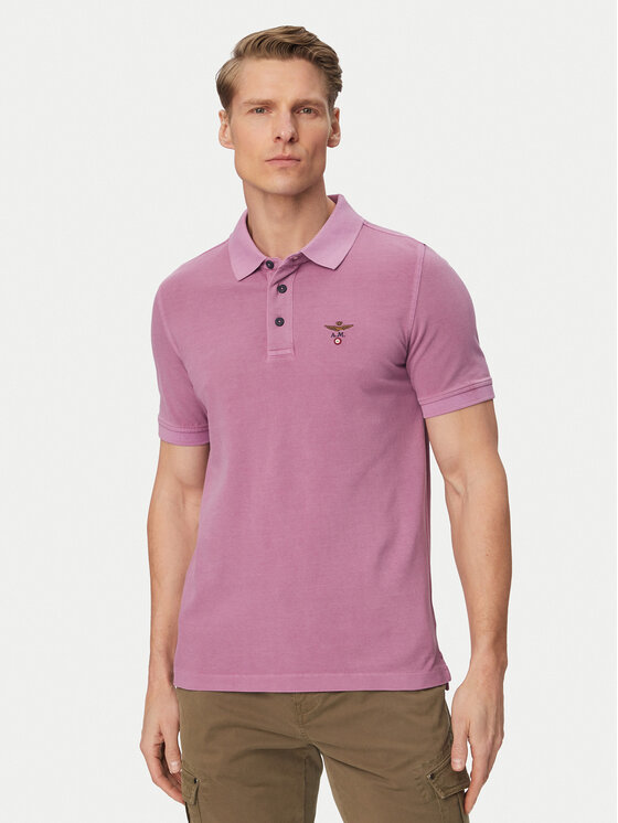 Aeronautica Militare Aeronautica Militare Polokošile 261PO1925UP00406 Světle fialová Regular Fit