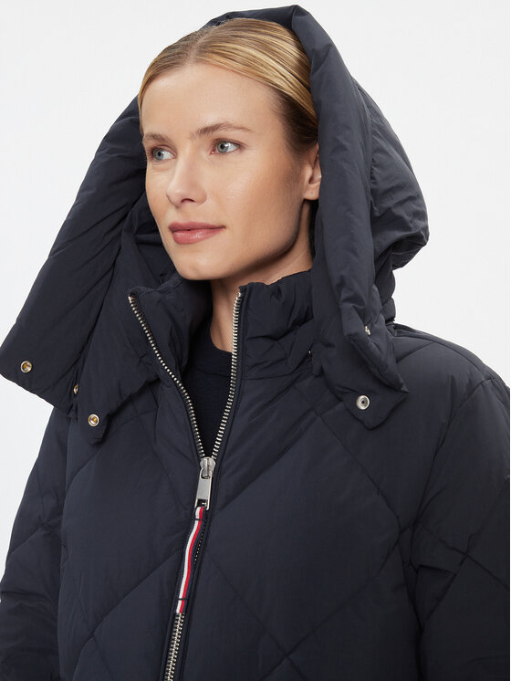 Tommy Hilfiger Tommy Hilfiger Pernata jakna Diamond Baffle WW0WW40199 Tamnoplava Relaxed Fit