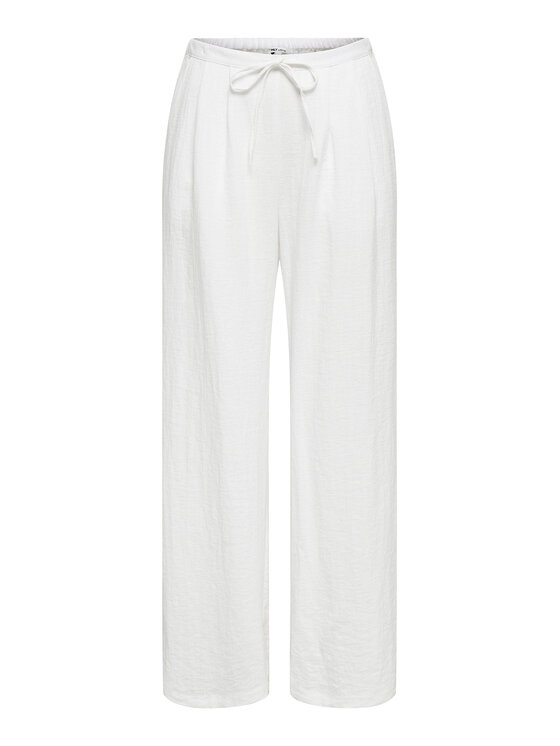 ONLY ONLY Medžiaginės kelnės Lita 15370273 Balta Relaxed Fit